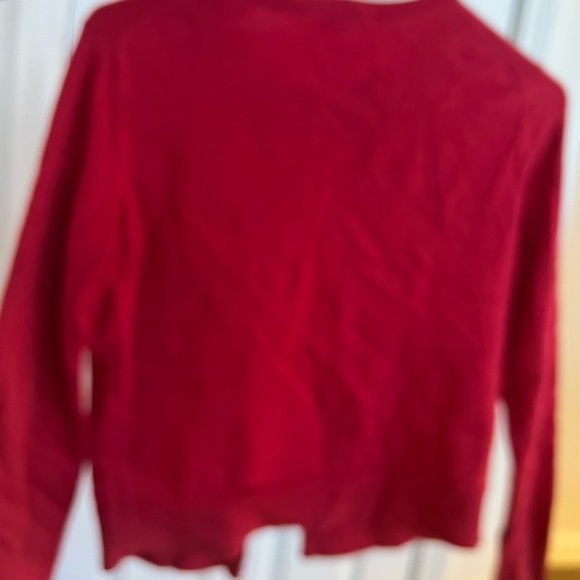 Red Button-Up Cardigan - Picture 5 of 6